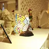 テーブルランプステンドグラス蝶光屋内の家の装飾英国プラグデスクランプ照明装飾デスクトップ装飾