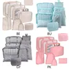 Storage Bags Set Of 9 Suitcase Travel Bag Organizers Waterproof Luggage For Clothes Shoes Cosmetics Camping TravelStorage