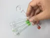 Precioso multicolor Pyrex Glass Oil Burner Pipe Ball Hand Spoon Pipe Tubo recto Tubo de vidrio 4 pulgadas Mini pipas para fumar tabaco