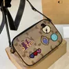 Novo Produto C Print Camera Bag COABAG Cherry Shoulder Bags For Women Designer Bag Brown Purse Chain Crossbody Bags Couro Handbags Wallet 230209