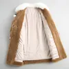 Femmes fourrure fausse vraie laine manteau femme long épais chaud hiver manteaux pour femmes col rabattu naturel agneau veste 18011 femmes