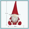 Dekoracje świąteczne Wesołych szwedzkich santa gnome pluszowe ozdoby lalki ręcznie robione elf zabawki wakacyjne domowe dekoracje dekoracje dekoracje upuść deliv OTT43