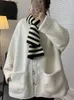 Kadın Ceketleri 2023 Chaquetas Kış Sıcak Kuzu Yün Ceket Kadınlar Harajuku Kürk Mağazalar Gevşek Kırıştı Kore Moda Y2K Vintage Lady Street Giyim