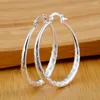 Hoop oorbellen 925 Sterling zilver 40 mm boete voor dames luxe mode -verlovingsfeestje Gift sieraden