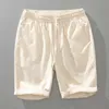 Shorts masculins Été Nouvelle mode en lin en coton masculin Couleur solide