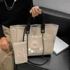 ChaneI Damen Mode Handtaschen Brieftasche Einkaufstasche Großes Logo Canvas Umhängetaschen Kette PU Kombination Schultern Riemen Griff oben Satc285Z