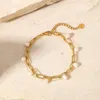 Bracelets à maillons véritable chaîne de perles Bracelet en couches pour les femmes en acier inoxydable bijoux d'été délicats 2023 fournisseur de livraison directe