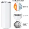 12/15/20/30 oz sublimatietumblers met rietjes deksel roestvrij staal dubbele wand vacuüm geïsoleerde cups reismok cadeau voor mannen en vrouwen witte tt0201