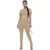 Running Sets Fashion Two-Piece Suit Pound Neck Short Sleev Sexy Women's Pleated T-shirt Pants