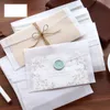 Blanco doorzichtige envelop voor uitnodigingen ansichtkaarten European Giftbox Message Card Envelops Wedding Business Letters