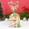 As decorações de Natal favorecem o boneco de neve de snow celofane, suprimentos de suprimentos de doces sacos de bolsas de tratamento de bolsas de embalagem de embalagens de embalagem