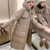 Femmes Trench manteaux chaud fourrure doublure longue à capuche Parkas veste manteau mode hiver femmes décontracté épais 2023
