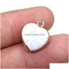 Charms Delicate Natural Stone Heart Rose Quartz Lapis Lazi Turquoise Opal Pendant Diy For Armband Halsbandörhängen Jycken Dhgarden Dhdze