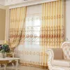 Curtain Modern European-style Curtains For Living Room Bedroom Semi-shading Water-soluble Embroidery Tulle Fabric