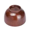 Bowls 1PCS Household Heat Resistance Natural Wood Bowl Soup Salad Noodle Rice Wooden Fruit Art Work Decoration