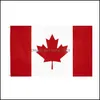 Banner Flags Canada Canadian Flag 3X5 Feet 2X3 Printed Vibrant Colors Brass Grommets Quality Polyester 3X5Ft 90X150Cm 60X90 Cm Maple Otccj