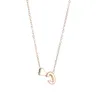 Fashion Tiny Heart Dainty Necklace iniziale Neccut Gold Color Letter Nome Collana Choker per donne Regalo per gioielli a sospensione