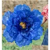 Party Decoration Children Use Flower Prop Child Dancing Perform Elasticity Hand Flowers Kids Red Blue Yellow Artificial Peony 67 62S Dhogx