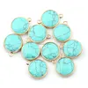 Charms gefacetteerd ronde vorm natuursteen genezende agataten kristal turquoises jades opaalstenen hanger voor sieraden maken nek dhgarden dhmbl