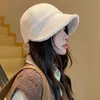 Ball Caps New Women Autumn Winter Warm Plush Fisherman's Hat Korea Casual All-match Equestrian Hat Outdoor Cycling Thickened Baseball Cap G230201