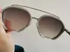 실버 미러 항공 선글라스 남성 실버 금속 프레임 810 안경 Sonnenbrille Gafa de Sun Shades UV400 안경 상자