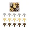 펜던트 목걸이 판다 할 티베트 스타일의 합금 펜던트 냄비 잎 모양 혼합 3 컬러 36pcs/box