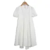 Flickans ES 6 till 16 år Girls Summer Baby Princess Jacquard Trumpet Teen Performance Dress Sweet Party med foder #6161