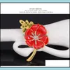 Pins Brooches Brooch For Women 12Pcs/Lot Very Beautif Sparkle Red Crystal Rhinestone Pins Christmas Drop Delivery Jewelry Dhi75