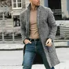 Men's Wool & Blends Winter Fashion Plaid Plus Size Overcoat Male Casual Gentlemen Long Coat Jacket Outwear High Quality Will22