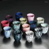 Cups Saucers Japanese-Style Ceramic Cup Single Large Jianzhan Glaze Kiln Master Colorful 250ml