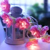 Strings 10/20 LED Rose Flower String Lights Guirlande artificielle Fée Mariage Saint Valentin Décoration de fête de Noël