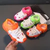 Athletic Shoes Barn Barnsport sommar 2023 pojkar baotou ihåliga ut casual sko barns mjuka botten fritidstrand av flickorna