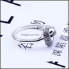 웨딩 반지 Crystal Woman Jewelry Knotted Heart Ring Pandora 925 Sterling Sier CZ Diamond Women Gift 3356 Drop Del DHZHG