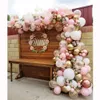 Sonstiges Partyzubehör für Veranstaltungen, 167-teiliges Roségold-Ballon-Girlanden-Bogen-Set, Rosa, Weiß, Chrom, Valentinstag, Hochzeit, Geburtstag, Dekoration für Kinder, Globos 230131