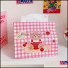 Boîtes À Mouchoirs Serviettes Kawaii Ours Boîte Voiture Toilette Pu Bande Dessinée Pum Maison Salon Décoration Filles Chambre Cuisine Bureau Drop Del Dhqnc