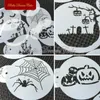 Bakvormen Halloween gloost pompoenkoekjes stencils fondant chocoladetaartvorm koffie stencil sjabloon decoreren gereedschap bakware