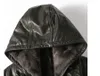 メンズの本物の革のジャケットフードリアルミンクファーコートシャーリング冬のパーカー雪の服暖かいチッキングアウトウェアプラスサイズ4xl 5xl