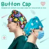 Berets Accessories Scrub Hat With Sweatband Adjustable Hats Head Cover For Women And Men Pet Vet Caps Button
