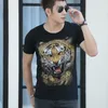 Camisetas masculinas Moda M-3xl Camisa masculina Homem casual Cool Outwear Tshirt Algodão Active Handsome Hip Hop