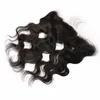Gerçek saç yabancı ticaret el dokuma dantel doğal renk insan saç perdesi 13x4 model