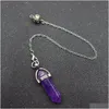 Charms Dowsing Pendum Quarz Sechseckige Form Naturstein Kristall Reiki Heilung Pende Anhänger Pendums Für Drop Lieferung Jude Dhgarden Dh7Jx