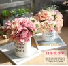 装飾的な花5pcs 8colors wholesale 5 Peony Flower Heads Bouquet Silk for Home Office Holiday Decoration GF13823