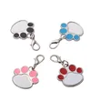 Pet Accessories Sublimation Footprints Puppy Pendant Lovely Pet Jewelry ID Collar Tags Puppy Poodle Paw Claw Keychain B231