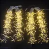 Party Decoration Outdoor Fairy Lights 10 M 400 Led Icicle Power Ip44 8 Modes Light Curtain For Rooms Eaves Stair Railings Christmas Dhikz