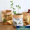세탁 가능한 크래프트 종이 식물 꽃 냄비 다기능 홈웨어리스트 스토리지 백 환경 친화적 인 재사용