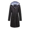 Women's Trench Coats Spring Autumn Fashion Waterproof Hooded Coat Women Zipper Long High Quality Overcoat Windbreaker