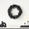 Decorative Flowers Black Rattan Wreath Scary With And Realistic Snakes Creepy Halloween Party Supplies Wall
