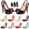 Red Bottoms Heels Designer High Heel Platform Stiletto Peep Toes Sandals Luxury Pointy Toe Pumps Women Red Sole 8cm 10cm 12cm