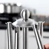 Cooking Utensils Stainless Steel Kitchen Holder Stand Rack Organizer 360 Degree Rotating Carousel with 6 Hooks sfr 230201