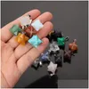 Charms 14 mm merkaba heksagram gwiazda Qaurtz Chakra Stone Energy Healing Reiki Crystal rzeźby wisior do biżuterii robienie kropli dhgarden dhhnt